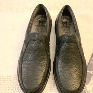 Mephisto NIB Mallory Black Pebbled Leather Loafers (Air Jet) Men’s Size 8 M
